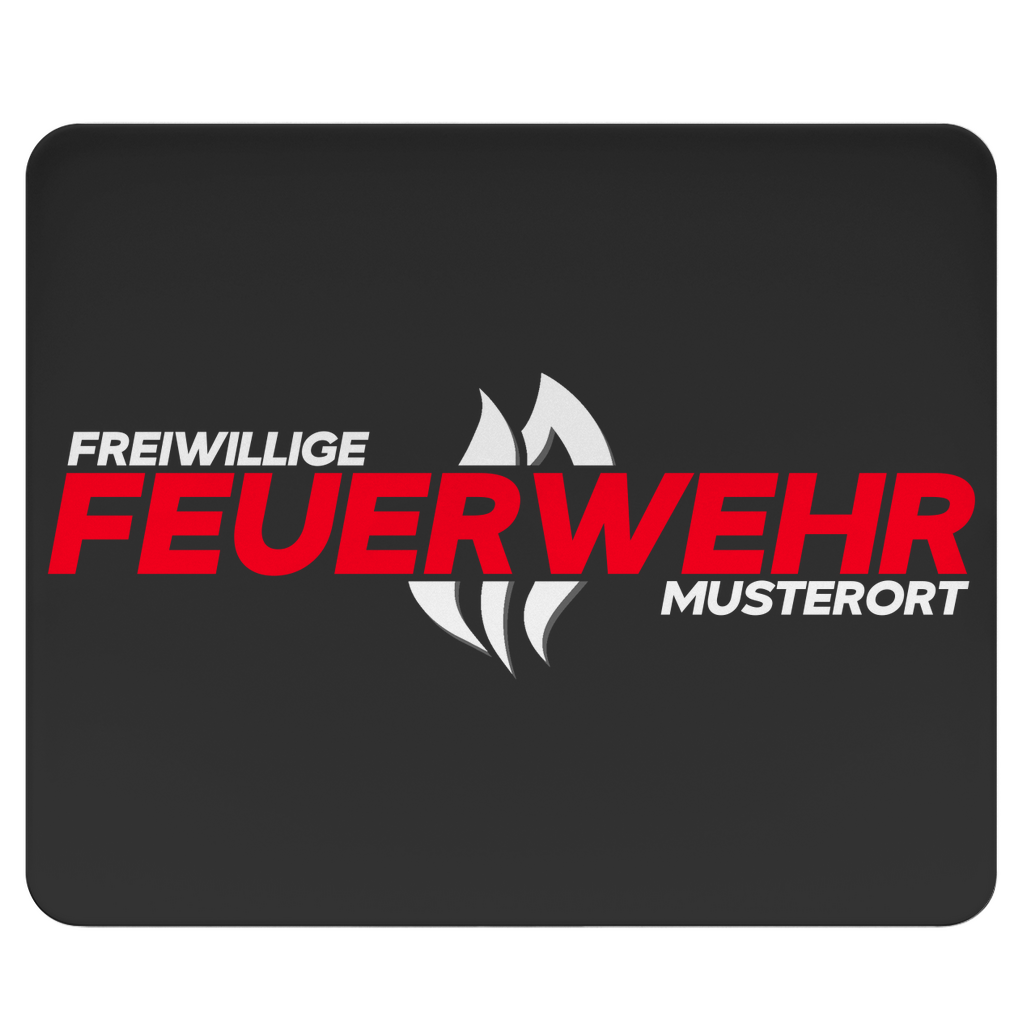 Mousepad - Flamme Freiwillige Feuerwehr Rot [Personalisierbar]