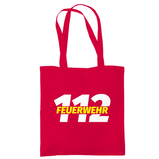 Tragetasche - 112 Feuerwehr Gelb