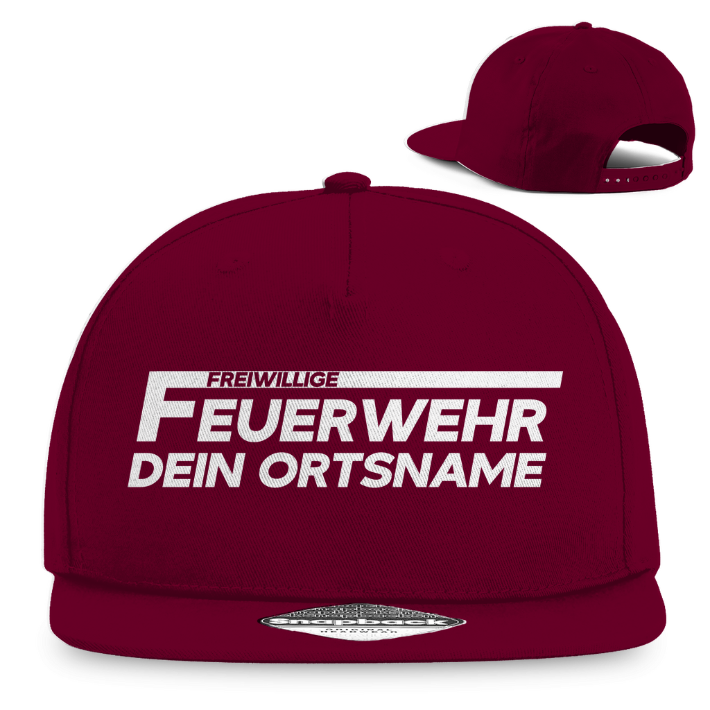 Snapback Rapper Cap - Freiwillige Feuerwehr (Personalisierbar)