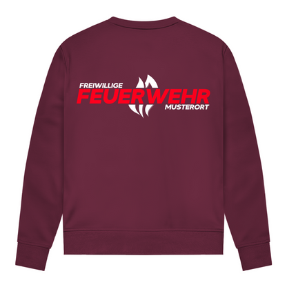 Damen Sweatshirt - Flamme Freiwillige Feuerwehr Rot [Personalisierbar]
