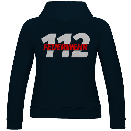 Damen Hoodie - 112 Feuerwehr Rot