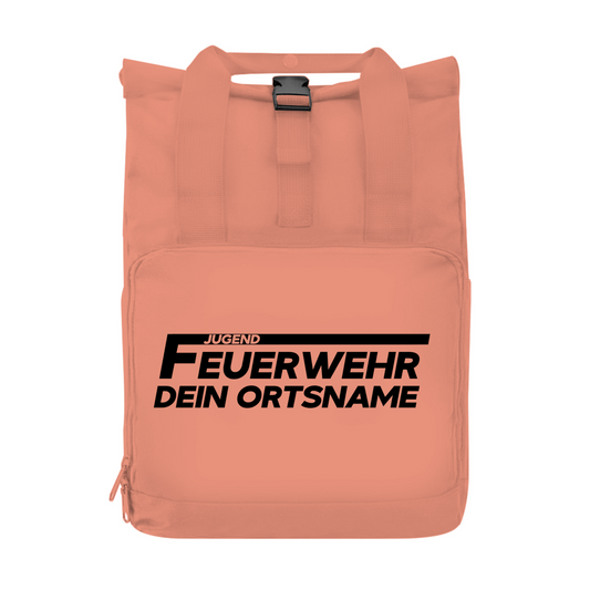 Rucksack mit Seitentasche - Jugendfeuerwehr [Personalisierbar]