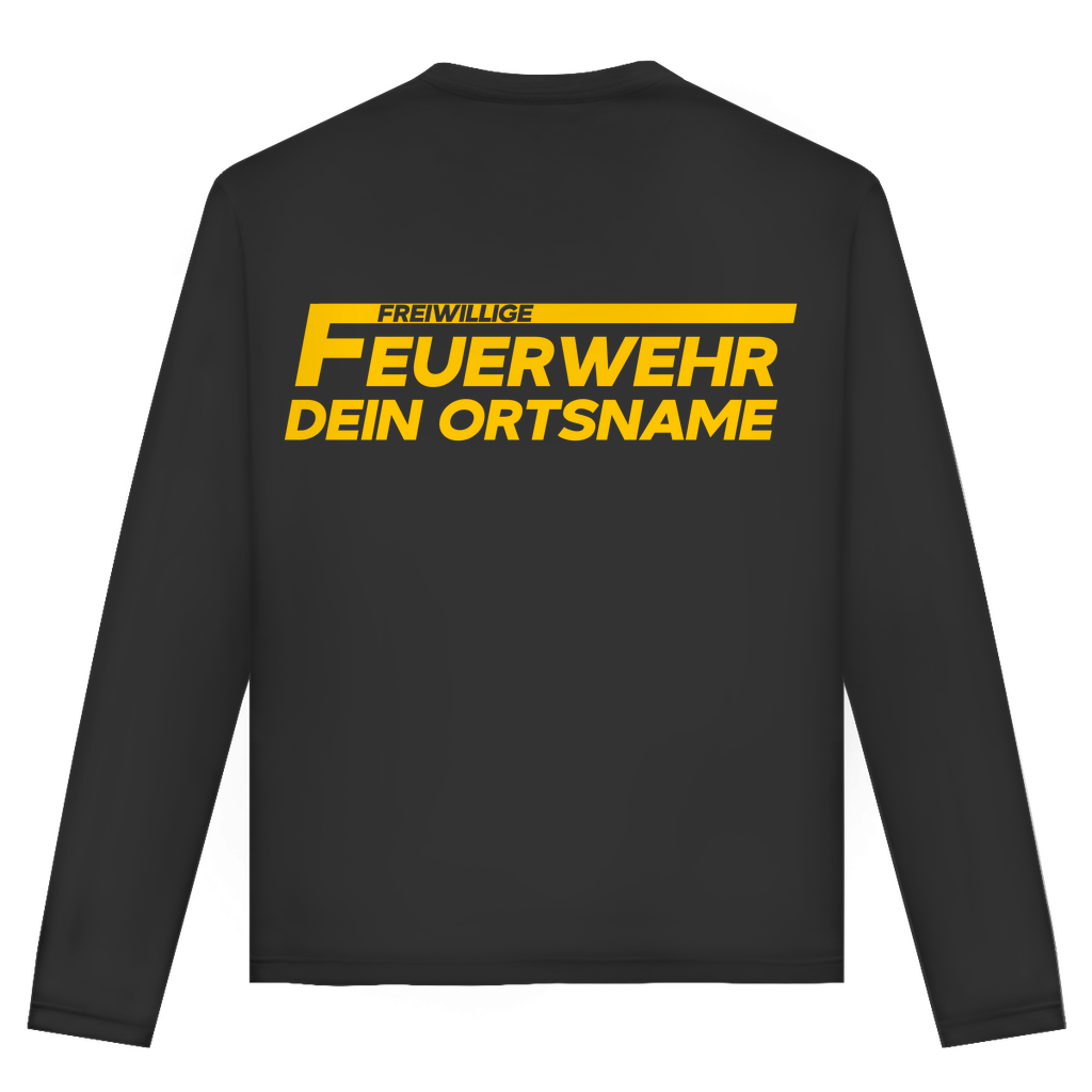 Unisex Langarmshirt - Freiwillige Feuerwehr Gelb [Personalisierbar]