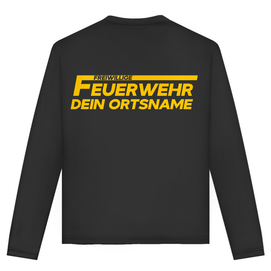 Unisex Langarmshirt - Freiwillige Feuerwehr Gelb [Personalisierbar]