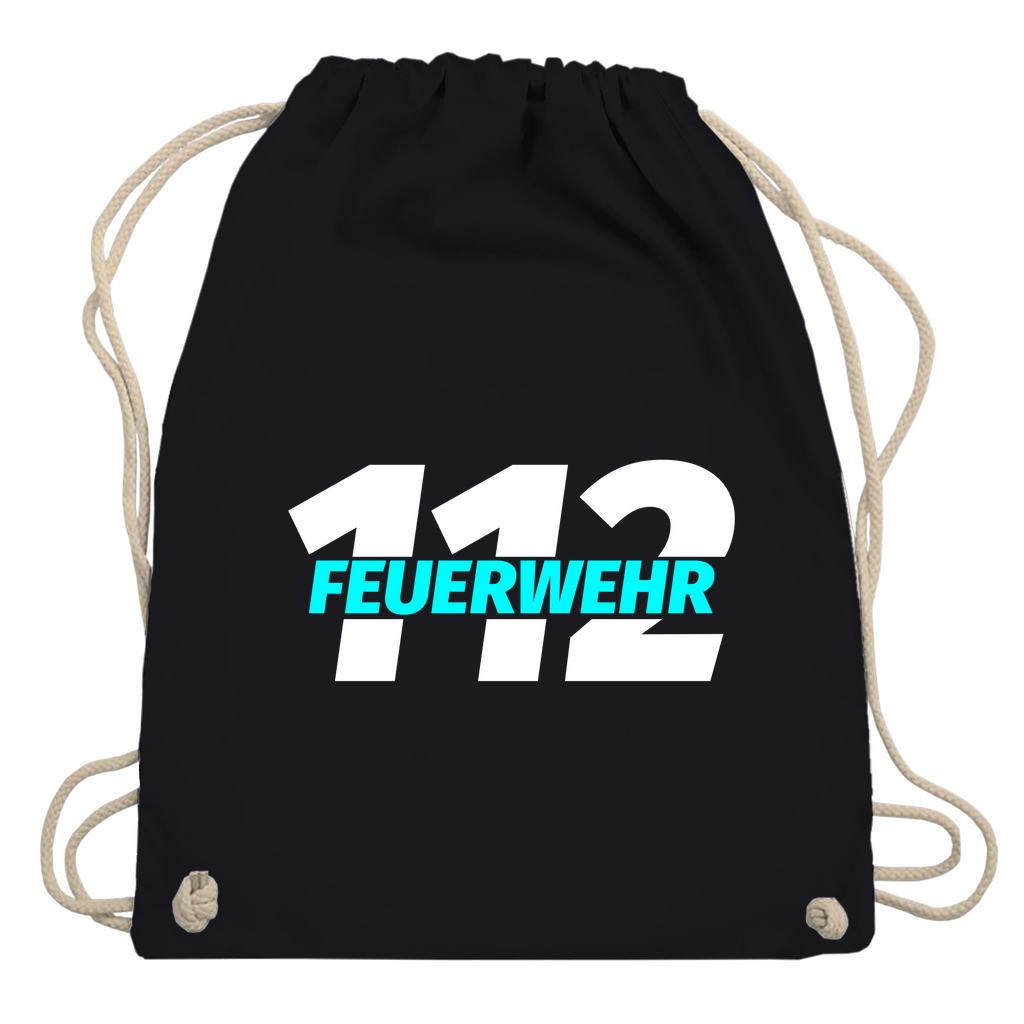 Turnbeutel - 112 Feuerwehr Blau