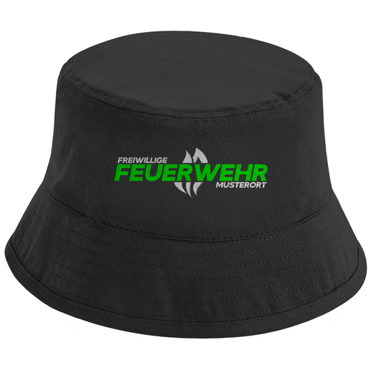 Bucket Hat - Flamme Freiwillige Feuerwehr Grün [Personalisierbar]