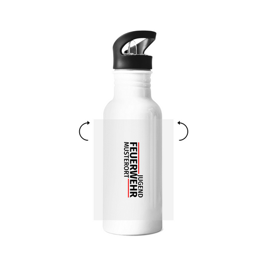 Edelstahl-Trinkflasche - Modern Jugendfeuerwehr [Personalisierbar]