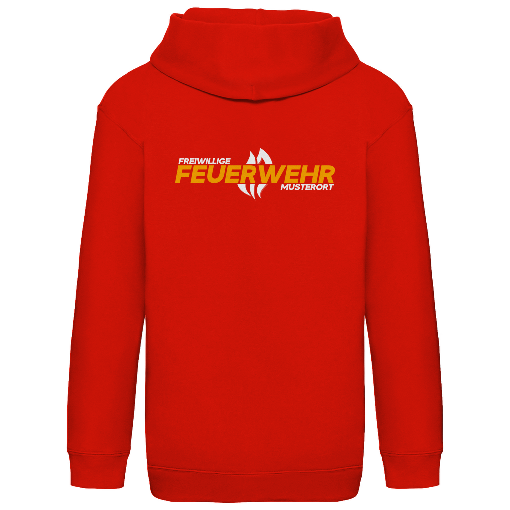 Kinder Hoodie - Flamme Freiwillige Feuerwehr Gelb [Personalisierbar]