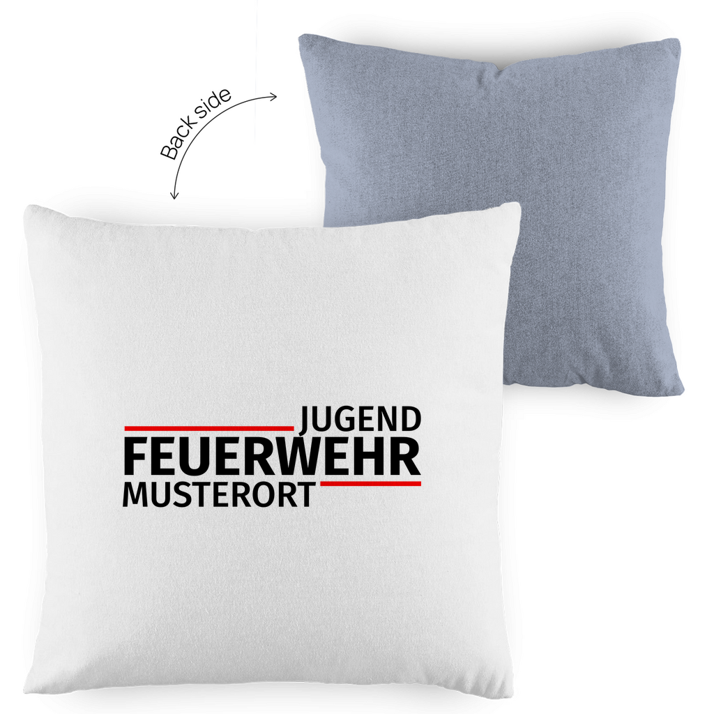Kopfkissen zweifarbig - Modern Jugendfeuerwehr [Personalisierbar]
