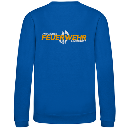 Kinder Sweatshirt - Flamme Freiwillige Feuerwehr Gelb [Personalisierbar]