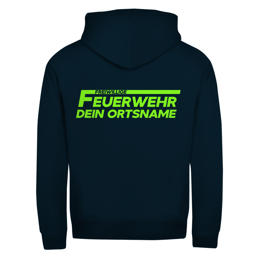 Unisex Zipper Hoodie - Freiwillige Feuerwehr Grün [Personalisierbar]