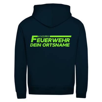 Unisex Zipper Hoodie - Freiwillige Feuerwehr Grün [Personalisierbar]