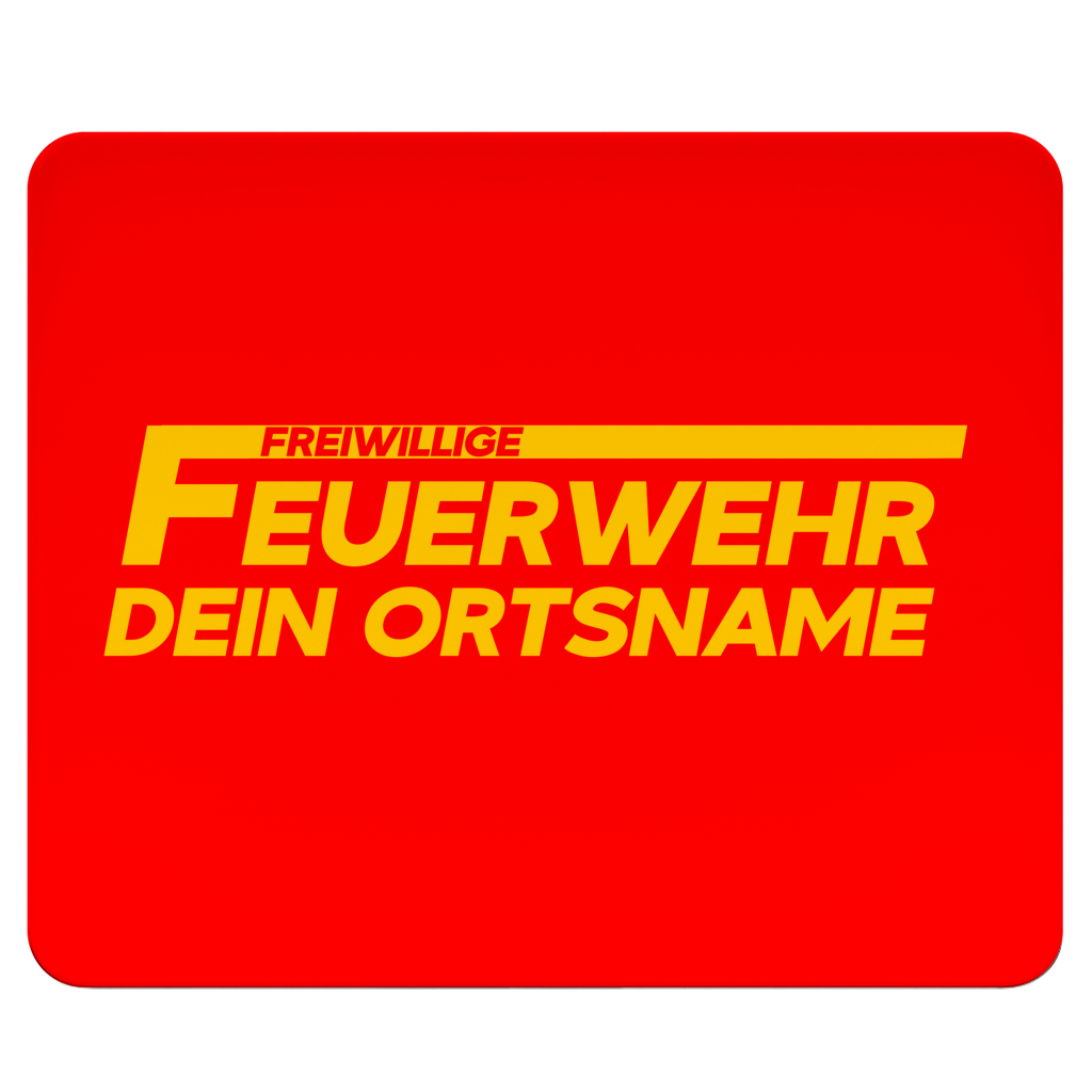 Mousepad - Freiwillige Feuerwehr Gelb (Personalisierbar)