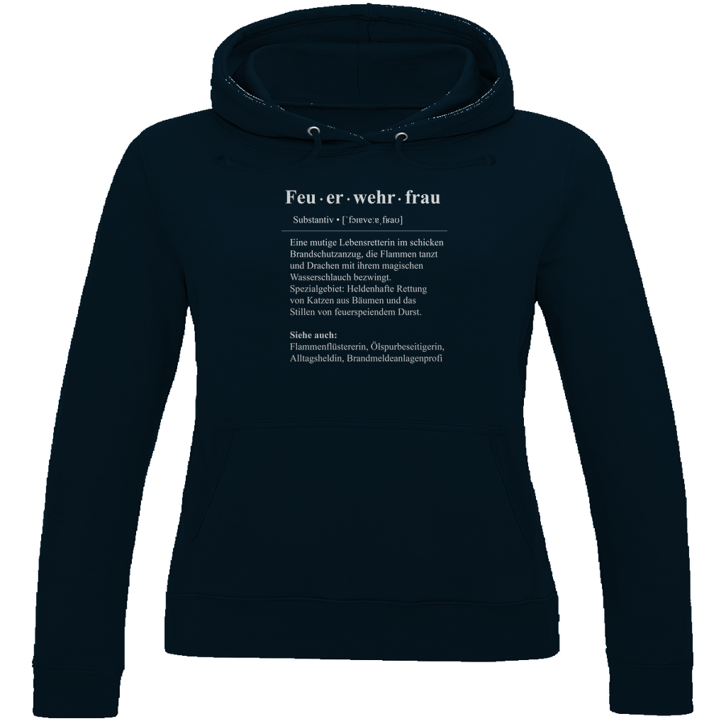 Damen Hoodie - Feuerwehrfrau Definition