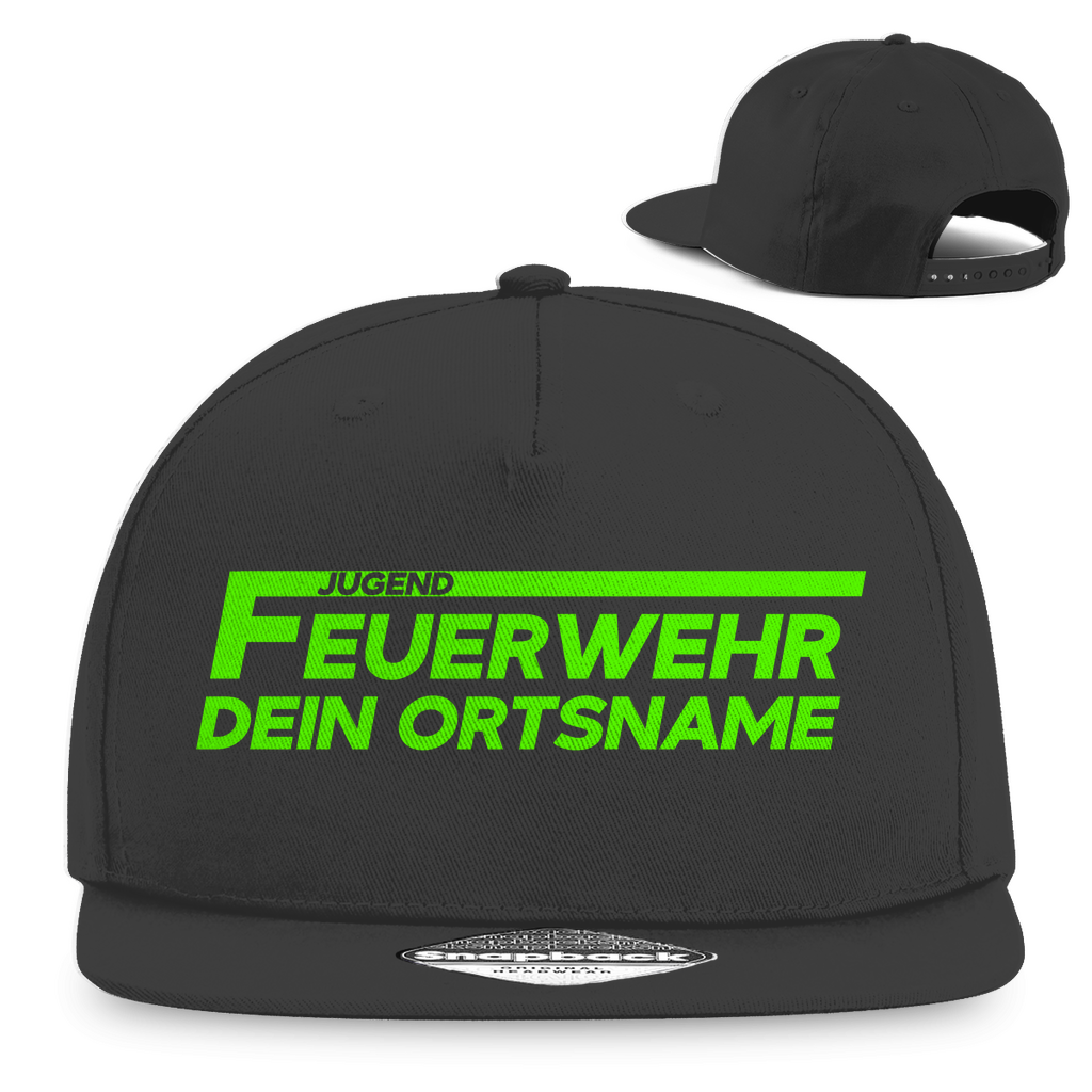 Snapback Rapper Cap - Jugendfeuerwehr Grün [Personalisierbar]