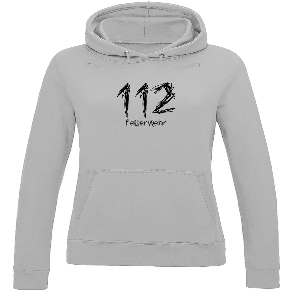 Damen Hoodie - 112 Feuerwehr Gekritzel