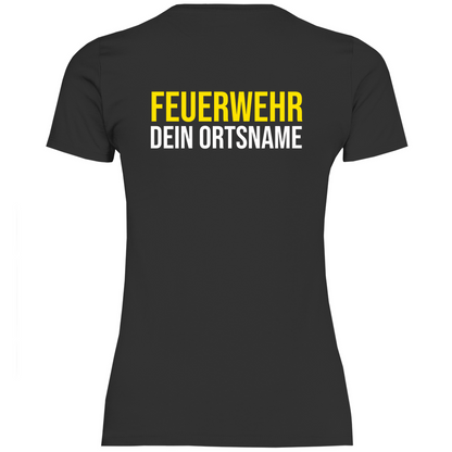 Damen T-Shirt - Feuerwehr Schriftzug (Personalisierbar)
